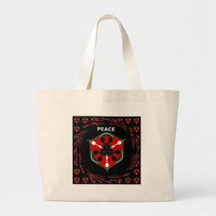 Grand Tote Bag "Peace : with Shield Emblem"