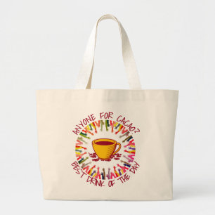 Grand Tote Bag Peach N'IMPORTE QUI POUR CACAO Personnalisable
