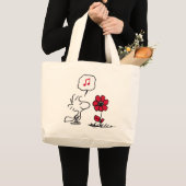 Grand Tote Bag PEANUTS | Motif rouge et noir (Devant (produit))