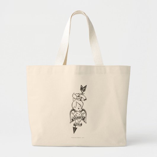 Grand Tote Bag PEBBLES™ Daddy's Girl B&W (Devant)
