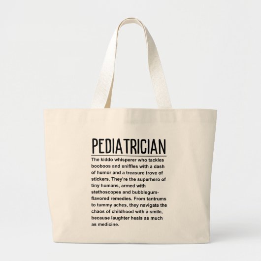 Grand Tote Bag Pédiatre (Devant)