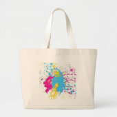 Grand Tote Bag peignez l'éclaboussure (Devant)