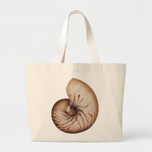 Grand Tote Bag Peinture à l'huile de Nautilis (Devant)