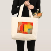 Grand Tote Bag Peinture Abstraite rouge moderne (Devant (produit))