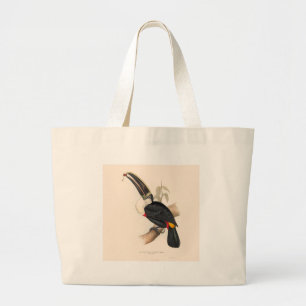 Grand Tote Bag Peinture animalière d'antiquités Toucans