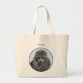 Grand Tote Bag Peinture de caniche Miniature jouet animal de comp (Devant)