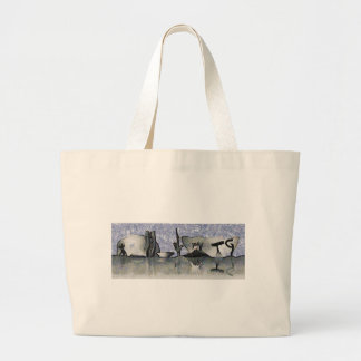 Grand Tote Bag Peinture de la ville de Brasilia