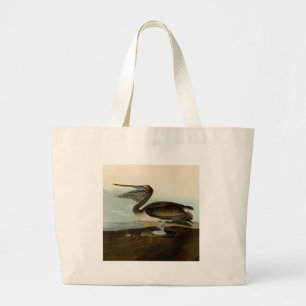 Grand Tote Bag Peinture de Pélican Brun de John James Audubon