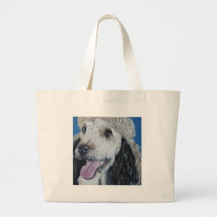 Grand Tote Bag Peinture de Quina Labradoodle