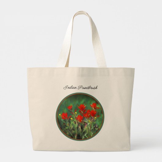 Grand Tote Bag Peinture indienne Peinture Art Fleur sauvage origi (Dos)