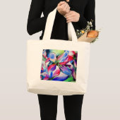 Grand Tote Bag Peinture originale aquarelle de fleurs d'Azalée ar (Devant (produit))