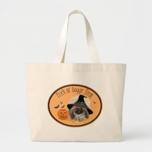 Grand Tote Bag Pékinois Halloween