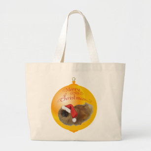 Grand Tote Bag Pékinois Noël