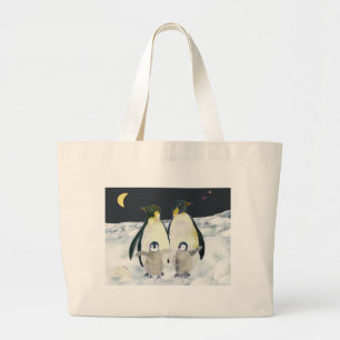 Grand Tote Bag Penguins empereurs de l'Antarctique