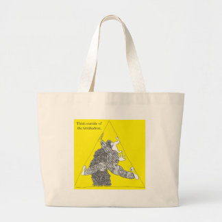 Grand Tote Bag Pensez en dehors de au tétraèdre