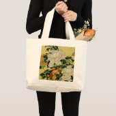 Grand Tote Bag Peonies et papillon (Devant (produit))