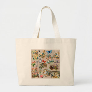 Grand Tote Bag Pépinière Alice Colorée Classique des années 1800 