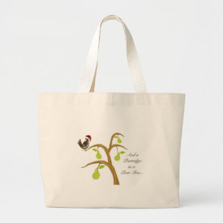 Grand Tote Bag Perdrix dans un poirier