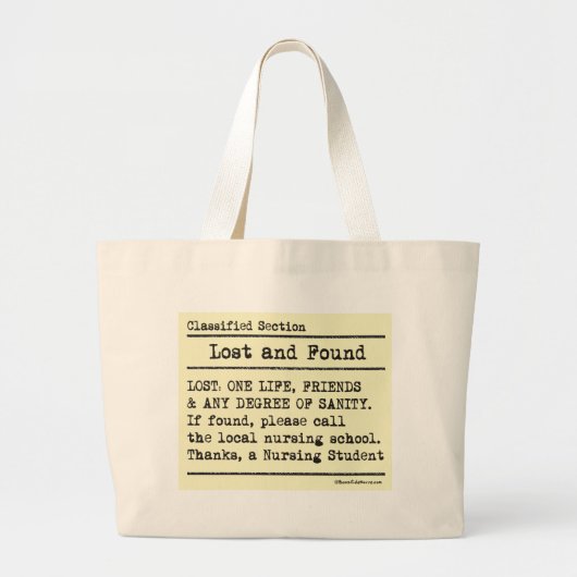 Grand Tote Bag Perdu et trouvé (Devant)