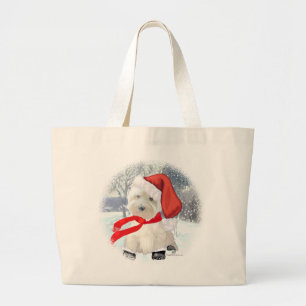 Grand Tote Bag Père Noël en bottes