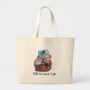 Grand Tote Bag Perroquet Fourre-tout de gris africain