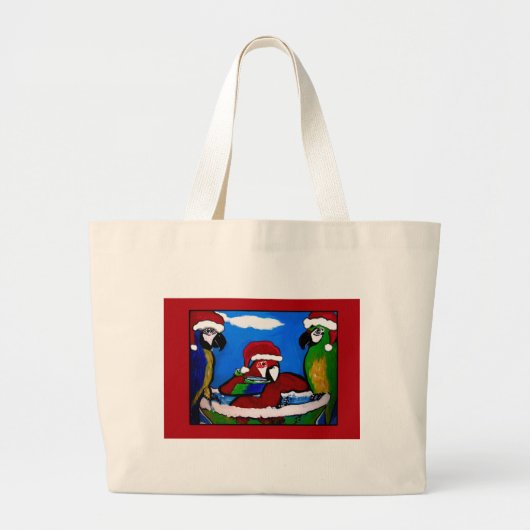 GRAND TOTE BAG PERROQUETS FÊTARDS (Devant)