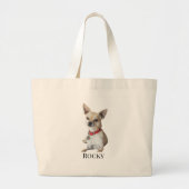 Grand Tote Bag Personalized Dog Photo | Custom Pet Name (Devant)