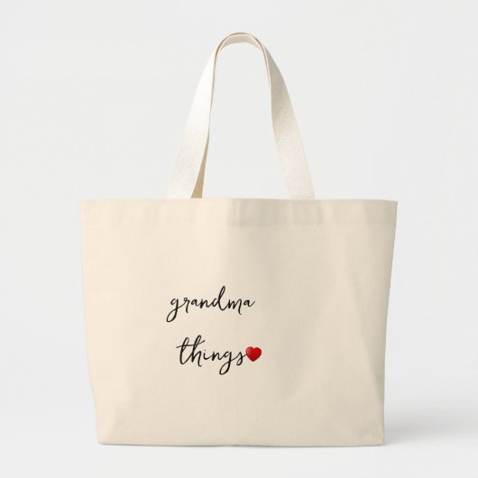 Grand Tote Bag Personalized Grandma Things Bag – Unique Gift for  (Devant)
