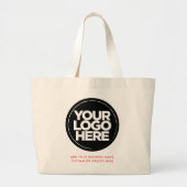 Grand Tote Bag Personalized Logo and Text Cotton Red (Devant)