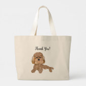 Grand Tote Bag Personalized Poodle Dog  (Dos)