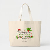 Grand Tote Bag Personalized SEASON FOR SELF-CARE Christmas (Devant)