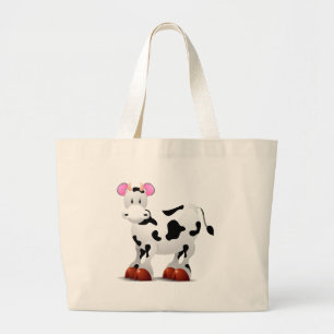 Grand Tote Bag Personnages de dessin animé heureux mignons de