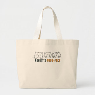 Grand Tote Bag Personne n'est purr-fait