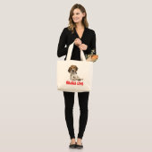 Grand Tote Bag Petit Beagle Lover Cadeau Chien Chien Chien Chien (Devant (modèle))