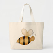 Grand Tote Bag Petit Bumble Bee mignon dessin Whimsical (Devant)