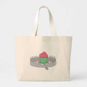 Grand Tote Bag Petit gâteau de piège d'ours