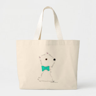 Grand Tote Bag Petit Westie assis