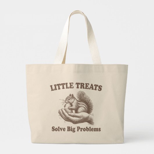 Grand Tote Bag Petits Traitements résoudre de gros problèmes Écur (Dos)
