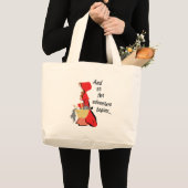 Grand Tote Bag Peu de capuchon rouge et son chiot de loup (Devant (produit))