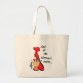 Grand Tote Bag Peu de capuchon rouge et son chiot de loup (Devant)