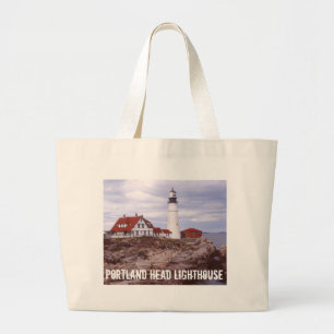 Grand Tote Bag Phare historique principal de Portland Maine