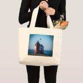 Grand Tote Bag Phare rond d'île (Devant (produit))