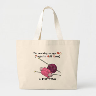 Grand Tote Bag PhD dans le tricot