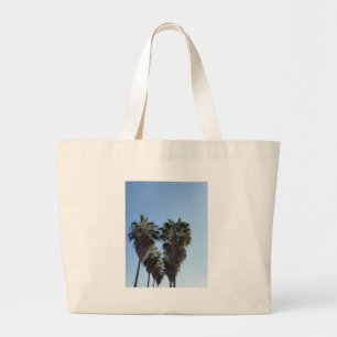 Grand Tote Bag Photo d'amour de la Californie de coeur de palmier
