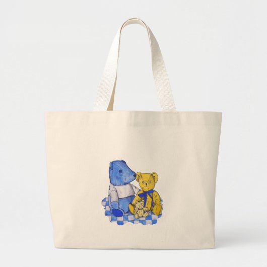Grand Tote Bag photo de l'ours en peluche (Devant)