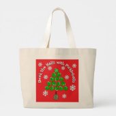 Grand Tote Bag Pickleball Christmas Tree Deck the Halls Party (Dos)