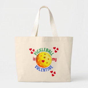 Grand Tote Bag PICKLEBALL Est Mon Valentin