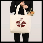 Grand Tote Bag Pickleball Gal Glit Nom du monogramme personnalisé<br><div class="desc">Pickleball Gal aime un peu de glamour dans sa vie et vous savez qui aimerait vraiment ce grand,  fait avec goût,  sac fourre-tout comme un cadeau. monogramme personnalisé spécial et prénom. Pour toute question de conception,  envoyez un courriel à charmdesignstudio@rcn.com et nous serons heureux de vous aider.</div>