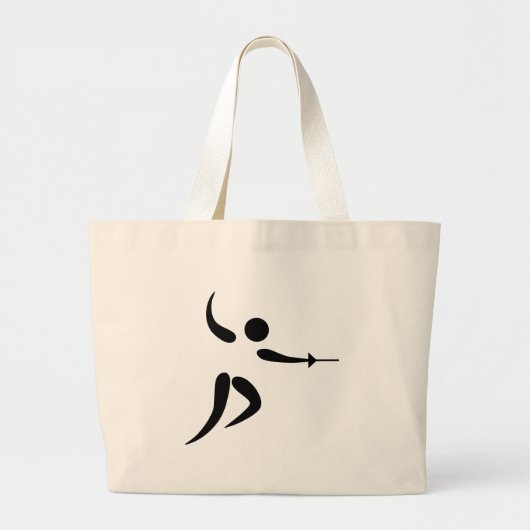 Grand Tote Bag Pictogramme de la clôture compétitive et olympique (Devant)