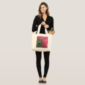 Grand Tote Bag Pièce rose rocheuse (Devant (modèle))